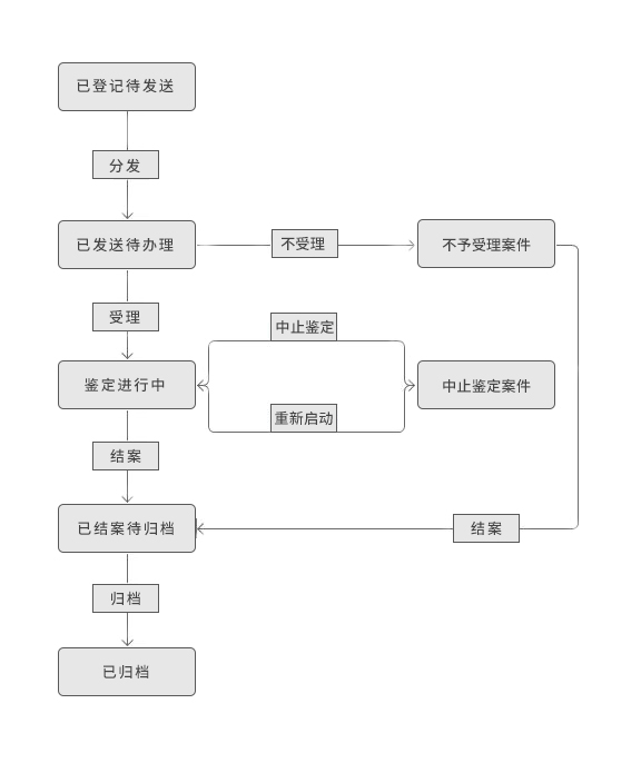 鉴定案件状态图